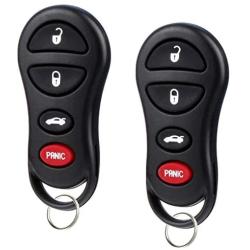 Key fob fits 2001-2006 Chrysler Dodge Jeep Keyless Entry Remote (04602260), Set of 2