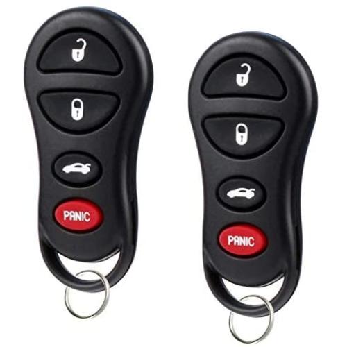 Key fob fits 2001-2006 Chrysler Dodge Jeep Keyless Entry Remote (04602260), Set of 2