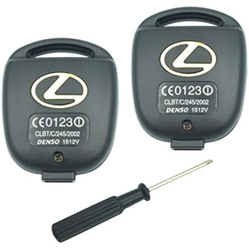 Olivine Auto Key Fob Shell Case Fits for Lexus ES300 ES330 GS300 GS400 GS430 GX470 IS300 LS400 LS430 LX470 RX300 RX330 RX350 RX400h RX450h SC430 Keyless Entry Remote Replacement Key Fob Shell (2PCS)