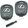 Olivine Auto Key Fob Shell Case Fits for Lexus ES300 ES330 GS300 GS400 GS430 GX470 IS300 LS400 LS430 LX470 RX300 RX330 RX350 RX400h RX450h SC430 Keyless Entry Remote Replacement Key Fob Shell (2PCS)
