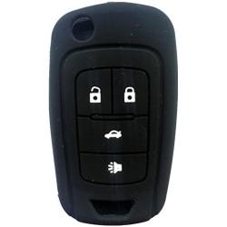 New Black 4 Buttons Key Cover for Flip Folding Key Case Cover Silicone cover for 2010 2011 2012 2013 2014 Camaro