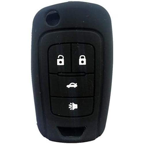 New Black 4 Buttons Key Cover for Flip Folding Key Case Cover Silicone cover for 2010 2011 2012 2013 2014 Camaro