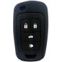New Black 4 Buttons Key Cover for Flip Folding Key Case Cover Silicone cover for 2010 2011 2012 2013 2014 Camaro
