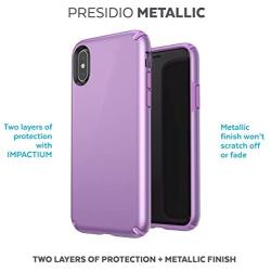 Speck Products Presidio Metallic iPhone Xs/iPhone X Case, Taro Purple Metallic/Haze Purple