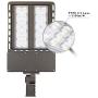 bulbeats 150W LED Parking Lot Area Light ( Eqv 700W Halogen) 5000K Slip Fitter Mount LED Pole Light with Dusk to Dawn IP65 Waterproof for Parking Lot/ Outdoor Sports Stadium DLC & ELT Listed(2 Pack)