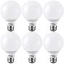 TORCHSTAR G25 Globe led Bulb, Dimmable Vanity Light, 5.5W (60W Eqv.), UL-Listed, Soft White 2700K for Makeup Mirror, Pendant, Bathroom, Dressing Room, 3 Years Warranty, Pack of 6