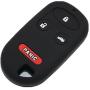 Ezzy Auto A Pair Black Silicone Rubber Key Fob Case Key Covers Key Jacket Skin Protector fit for Honda Accord CR-V Civic Acura TL RL CL