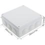 LeMotech ABS Plastic Dustproof Waterproof IP65 Junction Box Universal Electrical Project Enclosure White 7.9 x 7.9 x 3.1 inch (200 x 200 x 80 mm)