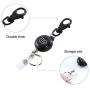 Retractable Badge Holder, Wisdompro Retractable Reel with Keyring and 2-Sided PU Leather Student ID Badge Card Holder Wallet Case with 1 Clear ID Window and 1 Credit Card Slot School Supply - Vertical