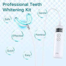 Teeth Whitening Kit with Led Light, Professional Teeth Whitener for Sensitive Teeth, Teeth Tray, Whitening Gel, Custom Tray Case, 15 Min Express Teeth Whitening System