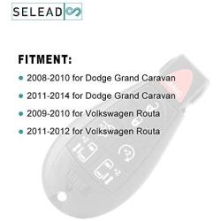 SELEAD Flip Key Fob 7 Buttons Keyless Entry Remote fit for 2008-2015 Town andamp Dodge Grand Caravan Volkswagen Routan Antitheft Keyless Entry Systems M3N5WY783X 2pcs US Stock