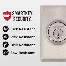 Kwikset Tavaris Single Cylinder Handleset w/Vedani Lever featuring SmartKey in Satin Nickel