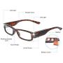 SKYWAY Blue Light Blocking Readers with LED Lighted Reading Glasses, Unisex Clear Vision Compact Full Frame Eyewear Glasses for Nighttime Reading (+350)