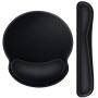 Keyboard Wrist Rest Pad and Mouse Pad Wrist Support, Ergonomic Raised Memory Foam, Non Slip PU Rubber Base [Pain Relief] for Office, Computer, Laptop, Typist, Gamer