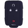 XUHANG Sillicone key fob Skin key Cover Remote Case Protector Shell for Chevrolet Silverado Colorado GMC Sierra Yukon Cadillac smart Remote black