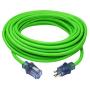 Clear Power 50 ft Heavy Duty Outdoor Extension Cord 12/3 with Lighted Connector (50 ft, Green), CP10101