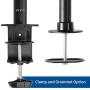 VIVO Dual Computer Monitor Desk Mount Stand Vertical Array for 2 Screens up to 27 inches STAND-V002R
