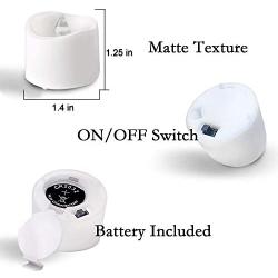 Homemory 12pcs Battery Tea Lights with Timer, 6 Hours on and 18 Hours Off in 24 Hours Cycle Automatically, Flameless Flickering Battery Operated LED Tea Lights, Dusk to Dawn, White Base