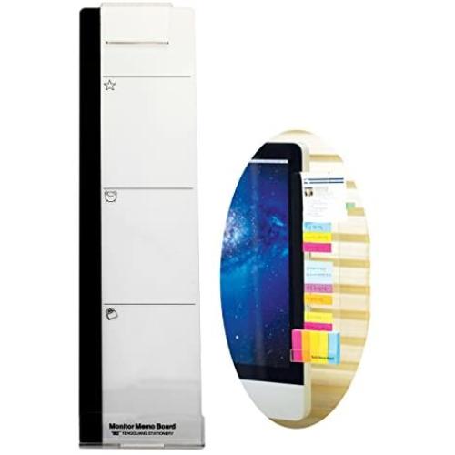 ExcelityFashion Computer Monitor Side Panel Multifunction Memo Pad Transparent Message Board Sticky Board (Clear-Right)