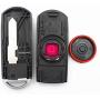 WFMJ for 2014-2018 Mazda 3 6 SKE13D-01 Keyless Entry 4 Buttons Remote Smart Key Case Shell Fob