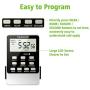 Outlet Timer, NEARPOW Dual Digital Light Timer with 2 Independently-controlled Outlets, 18 ON/OFF Programs, 24-Hour and 7-Day Programmable,Indoor Heavy Duty Electrical Timer Switch, 3 Prong, 15A/1800W