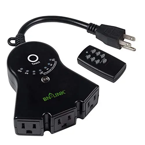 BN-LINK Outdoor 24-Hour Water Resistant Photoelectric Countdown Timer Photocell Light Sensor (2, 4, 6 or 8 Hours Countdown Mode) 3 Grounded Outlets Remote Control (100 ft Range) for Home and Garden BN-LINK Outdoor 24-Hour Water Resistant Photoelectric Countdown Timer Photocell Light Sensor (2, 4, 6 or 8 Hours Countdown Mode) 3 Grounded Outlets Remote Control (100 ft Range) for Home and Garden