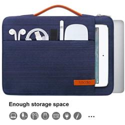 Lacdo 360° Protective 11 Inch Chromebook Case Handle Laptop Sleeve for 11.6 inch Samsung HP Stream/Acer Chromebook R 11 / ASUS C202 / MacBook Air 11.6 inch, Surface Pro X 7 6, C330 2-in-1 Bag, Blue