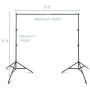 Emart Photo Video Studio 8 x 8 ft Backdrop Stand, Adjustable Photography Muslin Background Support System Kit with Carry Bag