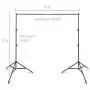 Emart Photo Video Studio 8 x 8 ft Backdrop Stand, Adjustable Photography Muslin Background Support System Kit with Carry Bag