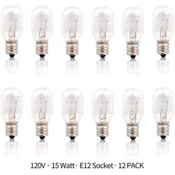 Betus [Original Replacement] Long Lasting 15 Watt Dimmable E12 Socket Incandescent Candelabra Salt Lamp Bulb - Value Pack of 12