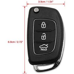 uxcell 3 Buttons Flip Folding Uncut Key Shell Remote Control Fob Clicker Case Replacement for Hyundai