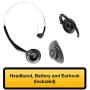 Mitel Cordless Headset and DECT Module Bundle, 50005712 | Mitel 5330e, 5340e and 5360e phones | Includes all accessories - Headset, DECT Module, Headband, Earhook, Battery