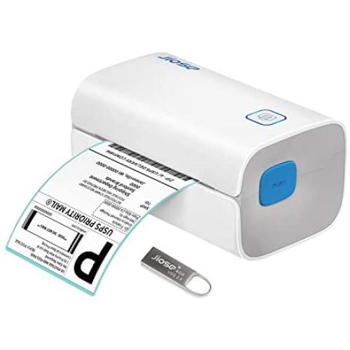 Jiose 4x6 Label Printer, Commercial Grade Thermal Shipping Label Printer & Product Barcode Printer, Compatible with UPS, Amazon, Ebay, Shopify, Etsy, Shipstation, etc