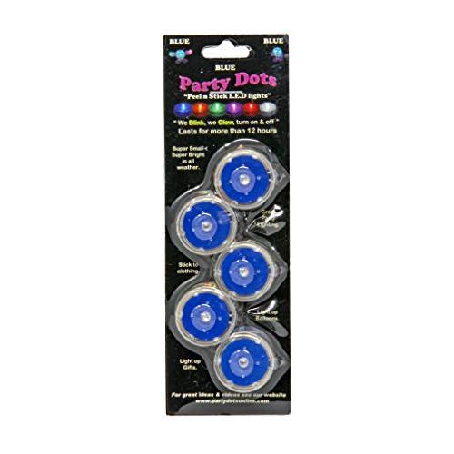 Fortune Products CBP-P-DOTS-B Party Dots, 1'' Diameter x 0.55'' Height, Blue (Pack of 5)