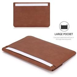 MoKo 10-11 Inch PU Leather Tablet Sleeve Bag Carrying Case Fits iPad Pro 11, iPad 8th 7th Generation 10.2, iPad Air 4 10.9, iPad Air 3 10.5, iPad 9.7, Galaxy Tab A 10.1, Tab S6, Tab S6 Lite, Tab S7