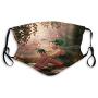 Comfortable Printed mask,Fairy, Girl with Wings and Butterflies Digital Composition Computer Graphics Elven Creature,Green Salmon,Windproof Facial decorations for Adults Size：M