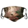 Comfortable Printed mask,Fairy, Girl with Wings and Butterflies Digital Composition Computer Graphics Elven Creature,Green Salmon,Windproof Facial decorations for Teens Size：S
