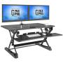 G-PACK PRO - Desktop Standing Desk Converter | Sit-To-Stand Work Desk Riser | Adjustable from 5.7” to 19.7” | Fits Dual Monitor -Removable Keyboard Tray | Ergonomically Designed for Multipurpose Works
