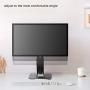 Wearson Folding Monitor Stand - Height Adjustable Vesa Monitor Stand, Tilt, Rotation Free Standing Low Profile Desk Mount for Single Monitor up to 28 inch Screens Upgrade WS-03T