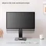 Wearson Folding Monitor Stand - Height Adjustable Vesa Monitor Stand, Tilt, Rotation Free Standing Low Profile Desk Mount for Single Monitor up to 28 inch Screens Upgrade WS-03T
