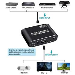 NEWCARE HDMI 2.0b Switch 3 in 1 Out,3x1 HDMI Selector Switch with Remote,Support UHD 4K@60Hz Ultra HD 3D 1080P,HDCP 2.2 HDR,18.5Gbps HDMI Switcher Come with High Speed HDMI Cable (Black)