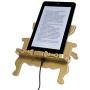 Wooden Bookholder Recipe Book Phone Holder eReader iPad Tablet Stand Rest Gift Idea (Gold (Throne))