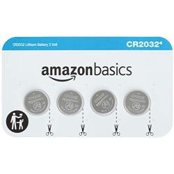 Amazon Basics 4 Pack CR2032 3 Volt Lithium Coin Cell Battery