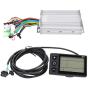 Motor Brushless Controller + Waterproof LCD Display, 24V/36V/48V/60V 500W Optional Electric Bicycle Scooter Brushless Controller Kit(500W24V)