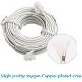 SHONCO 2 Pack 6M 20ft Phone Telephone Extension Cord Cable Line Wire with Standard RJ11 6P4C Plugs for Landline Telephone- White