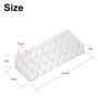 UNIS Clear Acrylic Lipstick Holder 24 Compartment Display Case Makeup Organizer Storage