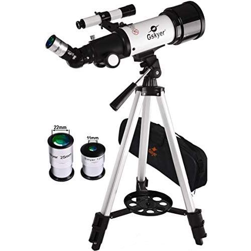 Gskyer Telescope, Travel Telescope, 70mm Astronomical Refractor Telescope for Kids Beginners, Portable Telescope For Adults - Telescope Phone Mount With Carry Bag And Wireless Remote