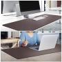 Cacoy 51.2''x23.6'' Desk Pad, Dual-Side Use Mouse Mat, Waterproof PU Leather Desk Blotter Protector Mouse Pad, Multifunctional Desk Writing Mat for Office,Game, Laptop, Home (Brown)