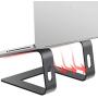 Orionstar Laptop Stand Portable Aluminum Laptop Riser Compatible with Apple Mac MacBook Air Pro 10 to 15.6 Inch Notebook Computer, Detachable Ergonomic Elevator Holder, Space Grey