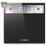 SVYHUOK Talking Bathroom Scale, Electronic Glass Platform, Visual and Voice Display, High Precision Digital LCD Display, LBS and KG Measurement (Black)